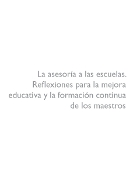 La Asesoría a las Escuelas