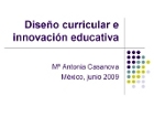 Diseño curricular e innovación educativa