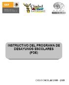 Instructivo del Programa de Desayunos Escolares