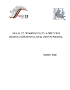 Manual de Organización de la Dirección de Educación Especial en el Distrito Federal