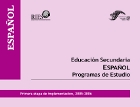 Español - Secundaria - Programas de Estudios