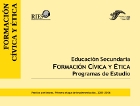 Formación Cívica y Ética - Secundaria - Programas de Estudios