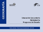Geografía - Secundaria - Programas de Estudios