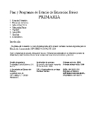 Plan y Programas de Estudio de Educación Básica - PRIMARIA
